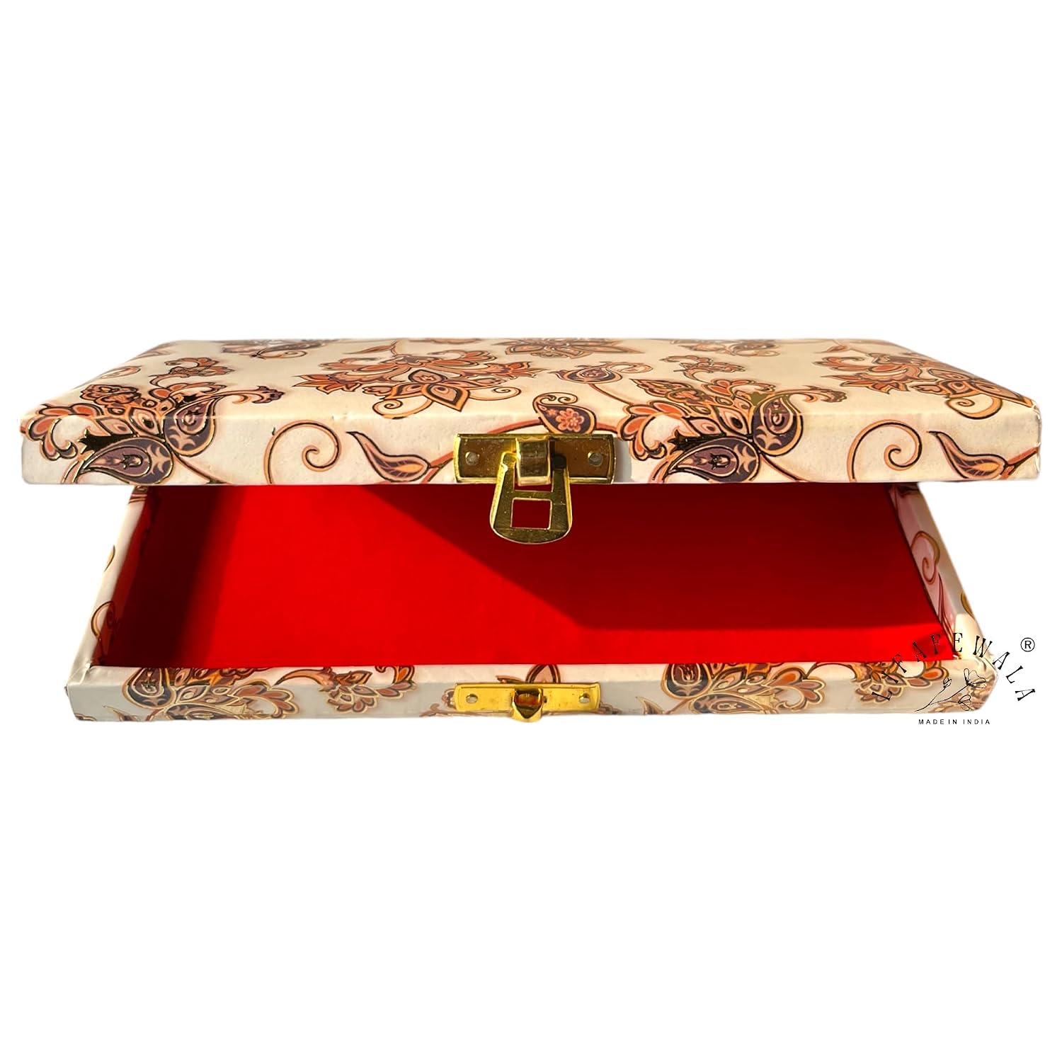 Designer Rectangular Shaped Floral Design Cash Box, Shagun Box, Gift Box, Gaddi Box, Jewellery Box, Shagun Envelope In Floral Design, Colour - Multicolor