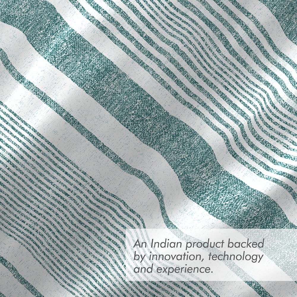 100% Cotton Bedsheet Set With 2 Pillow Covers - 101 X 108 Inches, Turquoise | Ideal For Resorts, Guest Houses, & Daily Home Use-King Size Double Bed