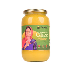 Organic Bilona Cow Ghee By Daichi | Traditional Curd Bilona Ghee Perfect For Improving Digestion | (1 Litre) 33.8 Ounce | Jar Pack