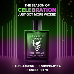 Villain The Joker Eau De Parfum 100ml 3.4 Fl.oz. Masculine Fragrance | Luxury Perfume | Long Lasting