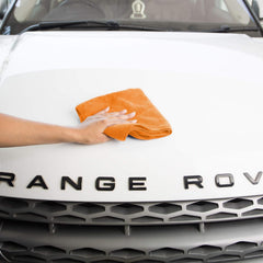 Softspun Microfiber Cloth 450 Gsm | Thick Lint & Streak-Free Multipurpose Cloths Automotive Microfibre Towels (3 Pcs) - Orange