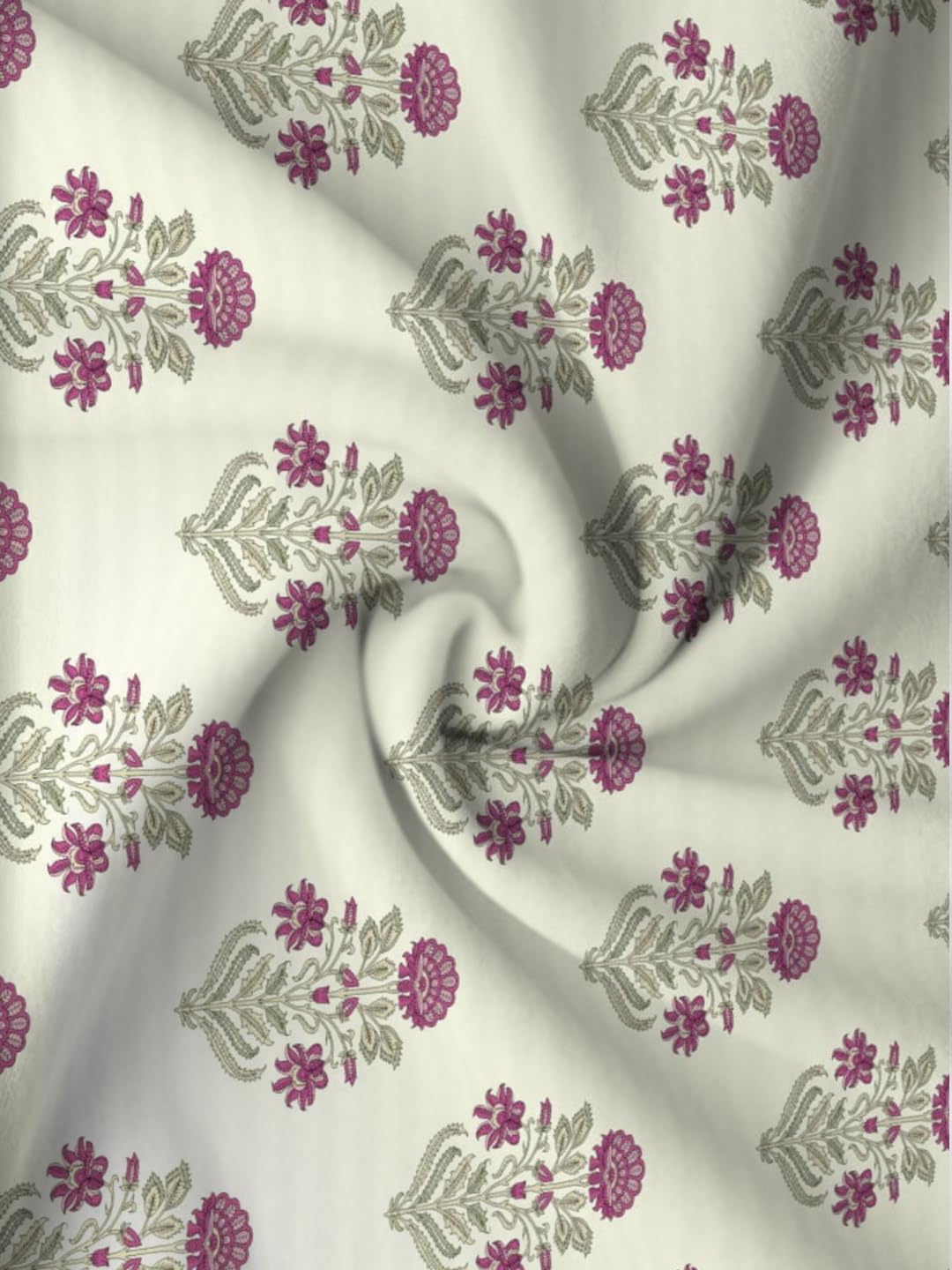 Cotton King Size For Double Bedsheet With 2 Pillow Covers - 78 X 78 Inches, Cream & Pink | Durable & Long Lasting Fabric, Easy Hand & Machine Wash