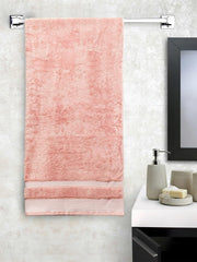 Spaces 100% Cotton Large Bath Towel 600 Gsm Dobby Solid (Coral)- Hygro