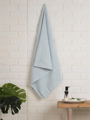 Spaces 100% Cotton Large Bath Towel 400 Gsm | For Men & Women Super Absorbent, Quick Dry, Ultra Soft Dobby Solid Design Towels Large Size (Delicate Blue)