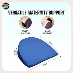 C Shape Full Body Pillow, Pregnancy Pillows For Sleeping, Half Moon, Blue | Maternity Pillows For Back, Hips, Legs, Belly | For Pregnant Women With Removable, Washable Blue Velvet Cover