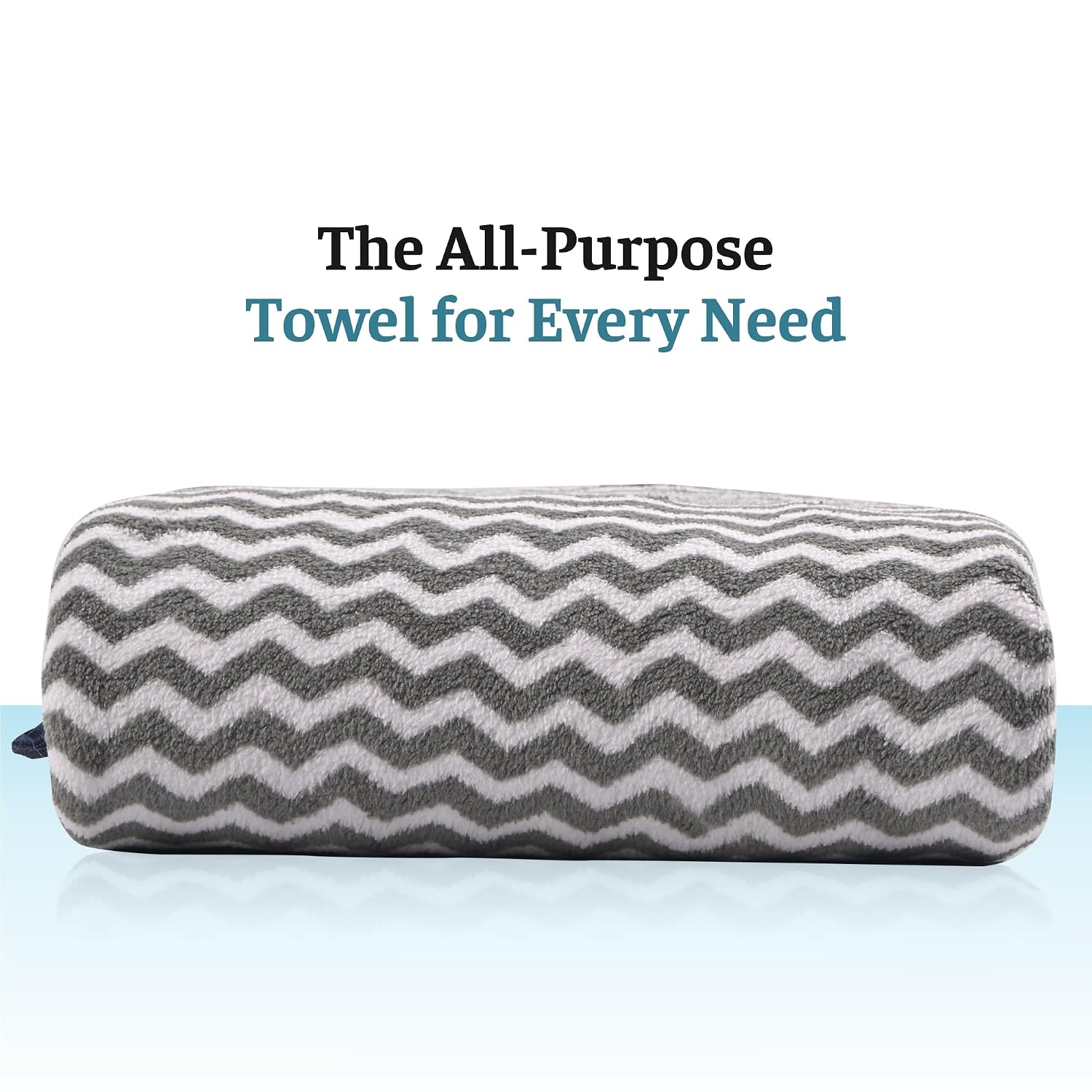 Kuber Industries Cotton Bath & Hand Towels 900 Gsm | Quick Absorbent Easily Washable For Men & Women Workout Gym Napkins For Men - Zig Zag - Grey (Pack Of 2)