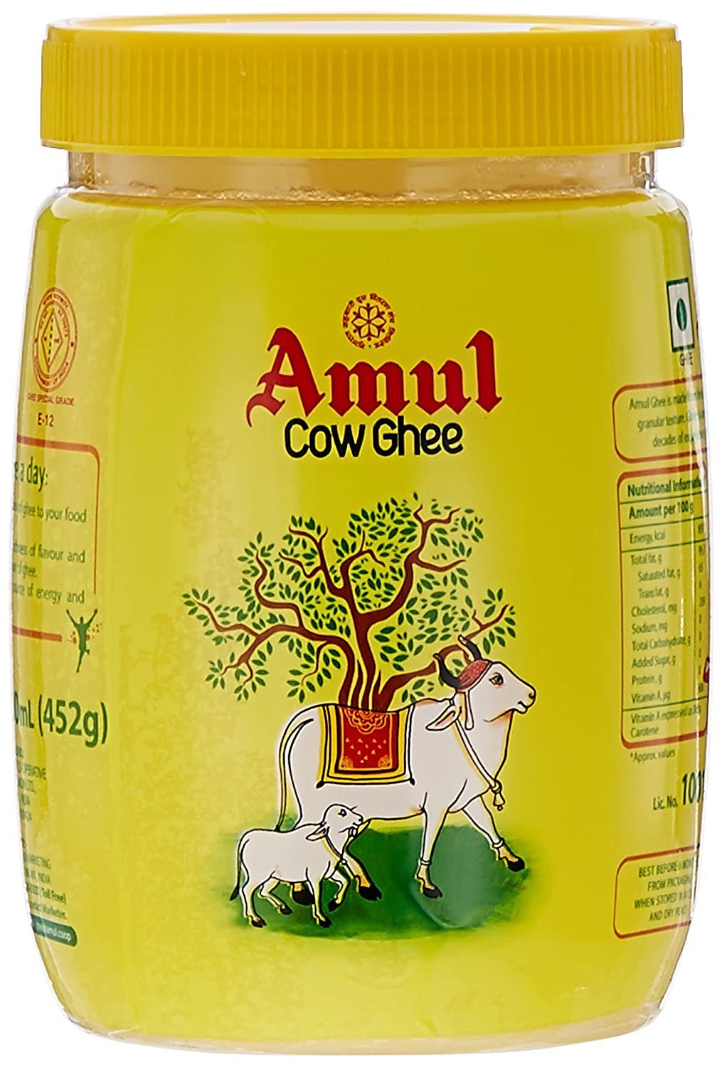 Pure Desi Cow Ghee By Amul | Good Source Of Healthy Desi Cow Ghee Perfect For Strengthens Bones | (500ml) 16.9 Ounce | Jar Pack