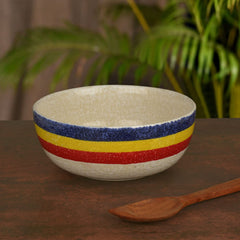 Ceramic Stoneware Serving Bowl - 1.7 Liters, Multicolor | Dinner Serving Bowl - Wonderful Serveware Katora