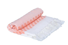 Traditional Thread'S 100% Bamboo Large Size Bath Towels 350 Gsm | Ultra Soft, Absorbent, Light Weight & Quick Dry Towel, Travel, Gym, Beach (Peach)