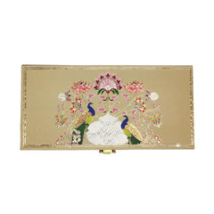 Gold Plated Velvet Touch Mgi Floral Decorative Box, Wedding Fancy Shagun Cash Box, Jewellery Box, Money Box, Gaddi Box, Colour - Multicolour, Pack Of 4