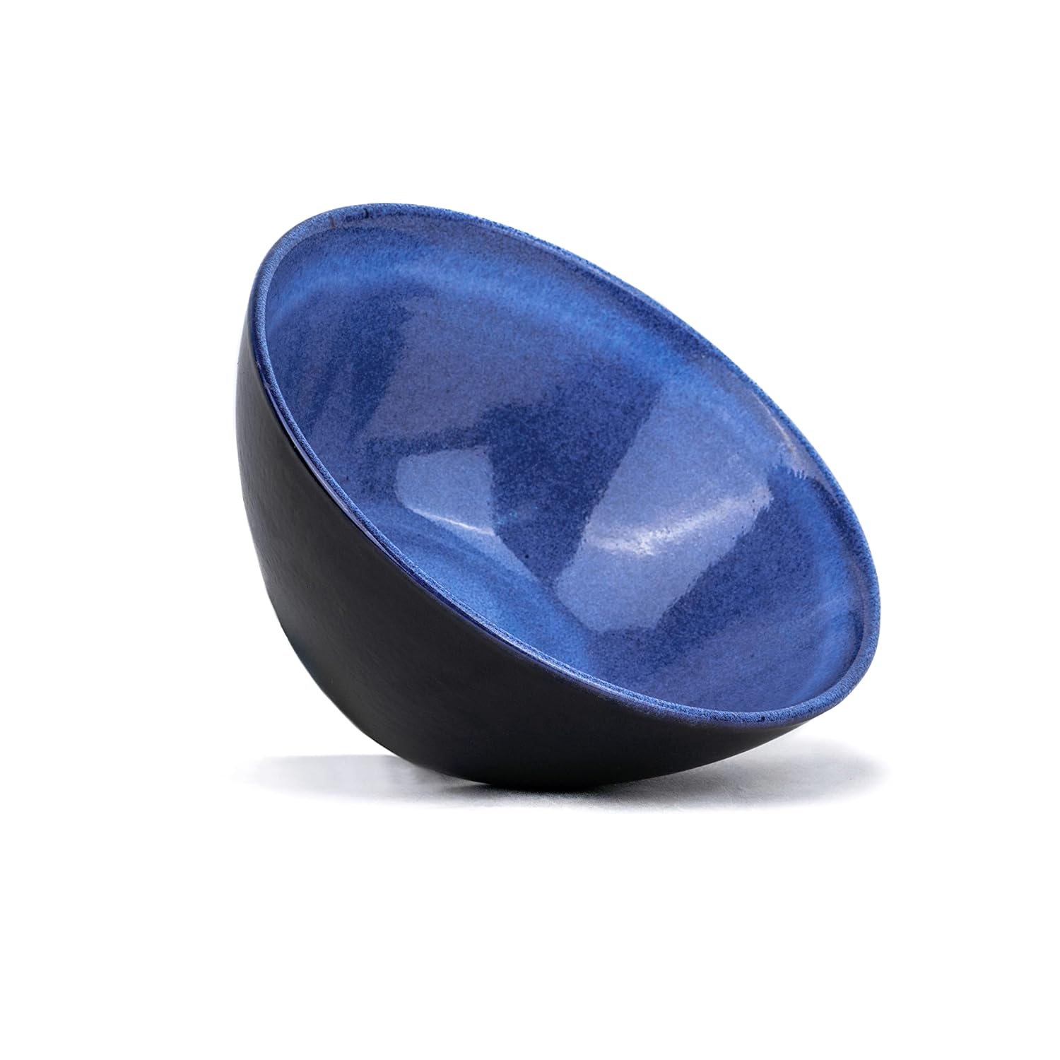 Ceramic Large Serving Bowls Set Of 1 Pc - 1400ml, Blue Reactive | Premium Ceramic Bowl - Large Size | Microwave Safe Bowl - Bowl Set With Glossy Finish | Ceramic Bowl