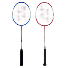 Yonex ZR 100 LIGHT Aluminium Badminton Racquet With Full Cover, Set Of 2 | Colour - Red + Blue, Grip Size - G4  (3.5 inches)