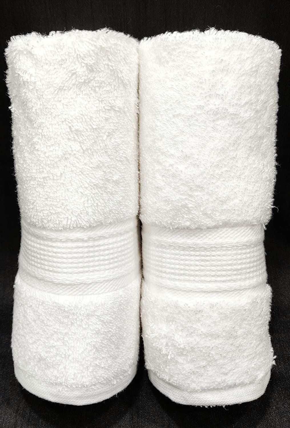 Bombay Dyeing Plain Santino 500 Gsm Cotton Hand Towel Set - White (2 Piece)