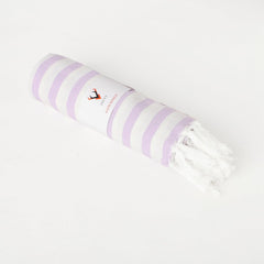 Patvy Bath Towels 240 Gsm | Light Weight Turkish Style Stripe Bath Towels For Men & Women Large Size (Lavender)- Pack Of 1