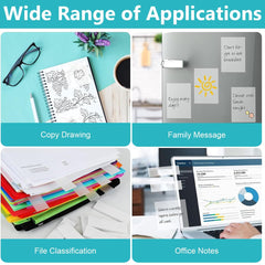 Transparent Self-Sticky Note Pads, Clear Notes, Transparent Self Adhesive Removable - 150 Pcs