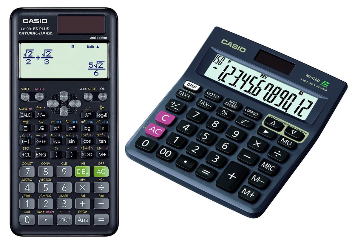 Casio FX-991ES Plus-2nd Edition Scientific Calculator & Casio Desktop Calculator With Tax Keys