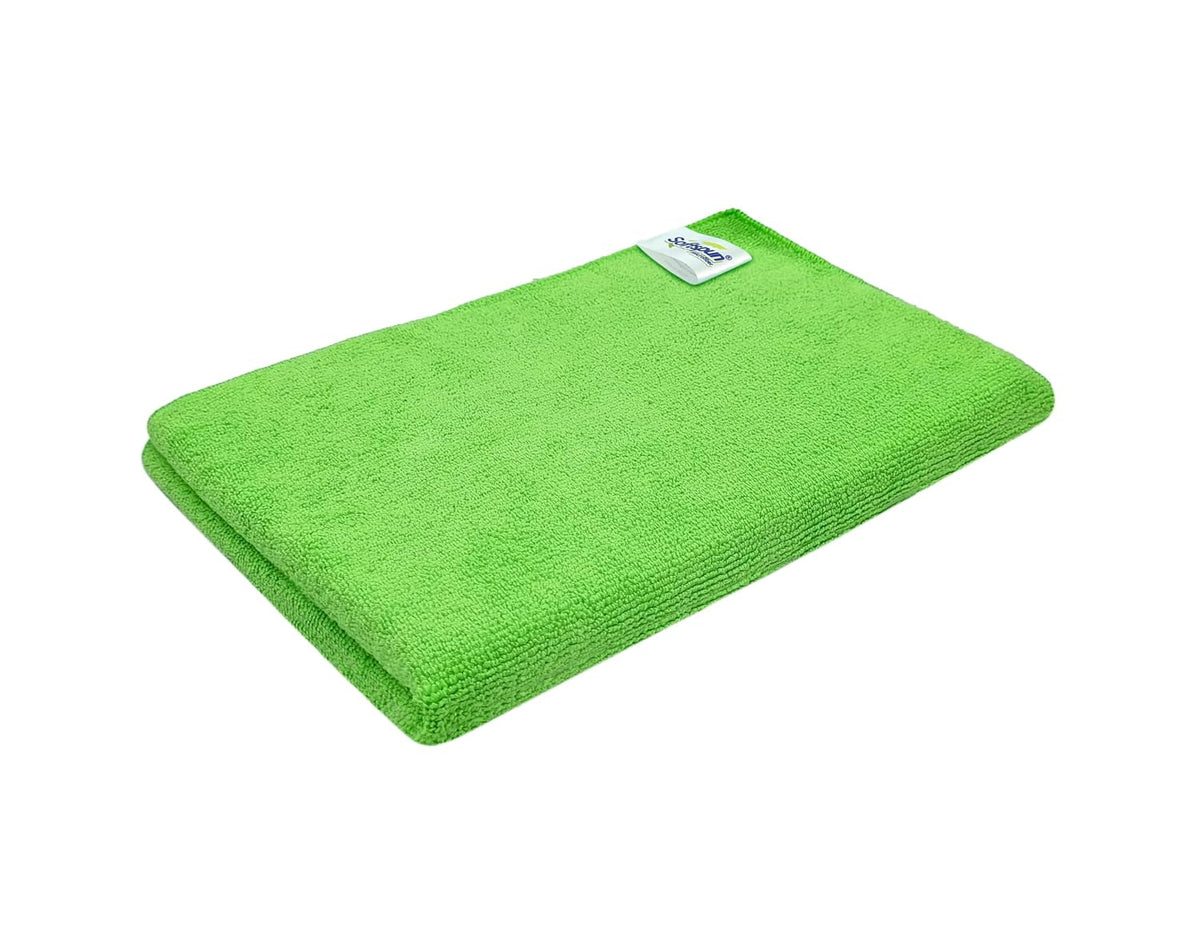 Softspun Microfiber Gym & Sports Sweat Towel 340 Gsm | Ultra Absorbent Lightweight Ultracompact Quick Drying For Working Out, Camping Hiking Travel Men & Women (Green)