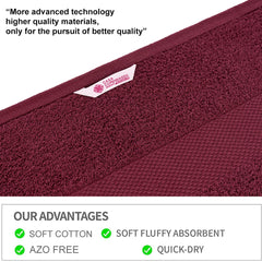 Casa Copenhagen Egyptian Cotton Exotic Hand Towel 400 Gsm (Burgundy)- 2 Pcs