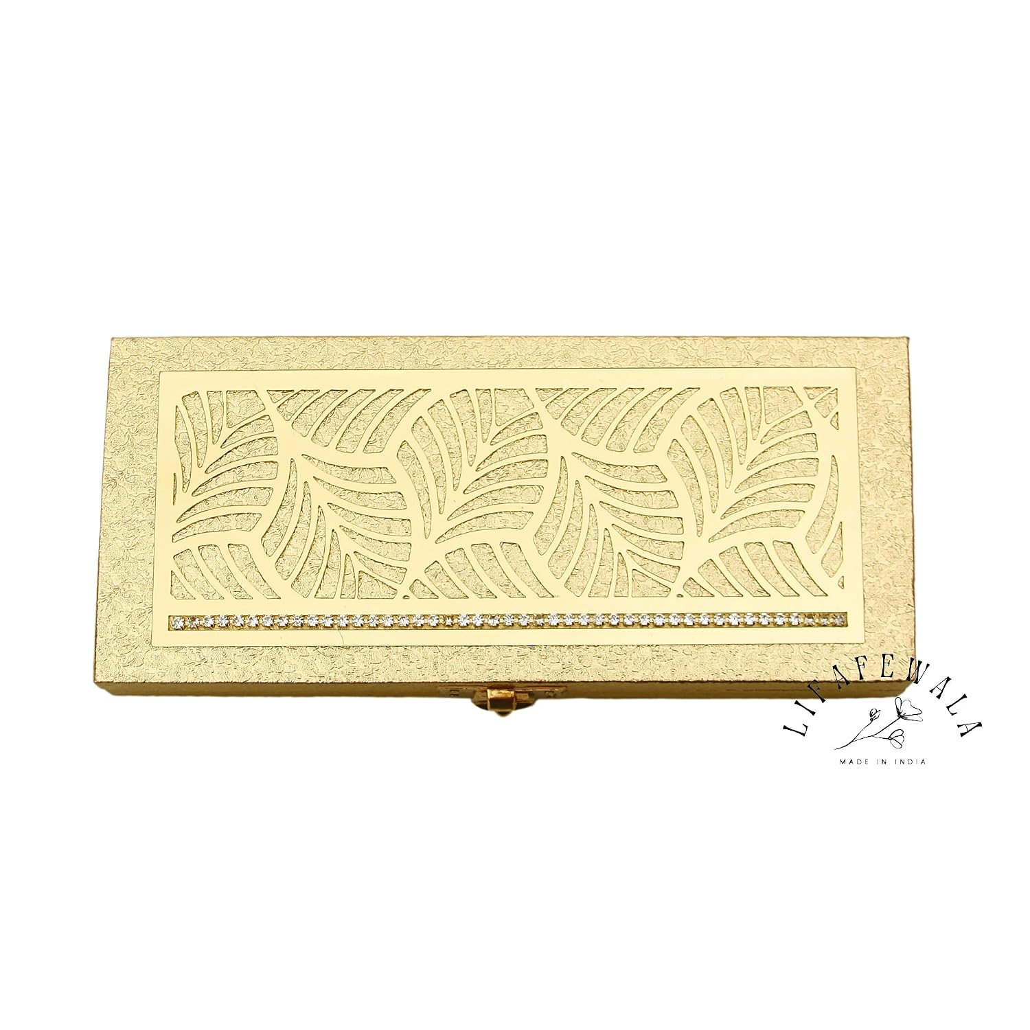 Designer Rectangular Shaped Cash Box, Shagun Box, Gift Box, Gaddi Box, Jewellery Box, Shagun Envelope, Colour - Golden