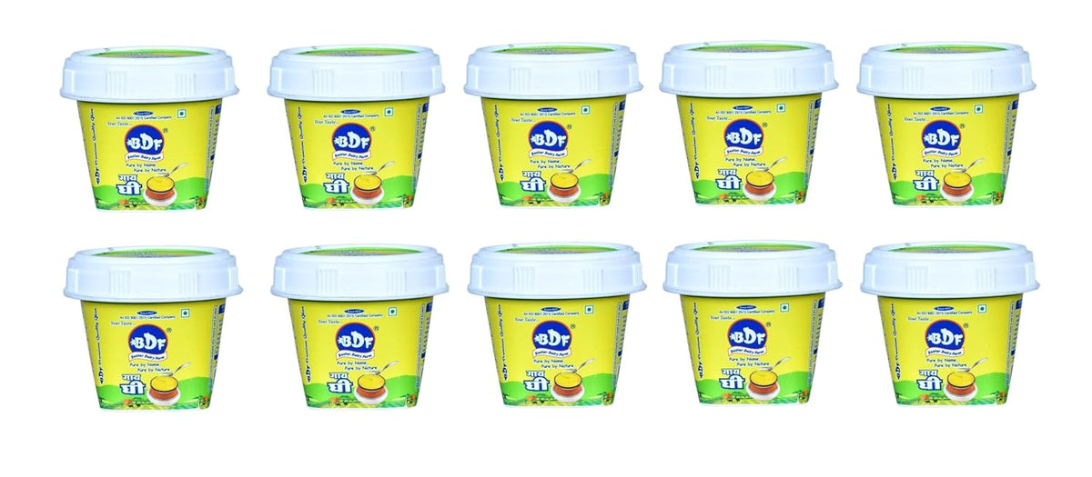 Premium Cow Ghee By Bastar Dairy Farm | Rich In Vitamins & Minerals Healthy Pure Desi Ghee Good For Cooking, Frying | 500ml (50ml * 10) 16.9 Ounce | Bucket