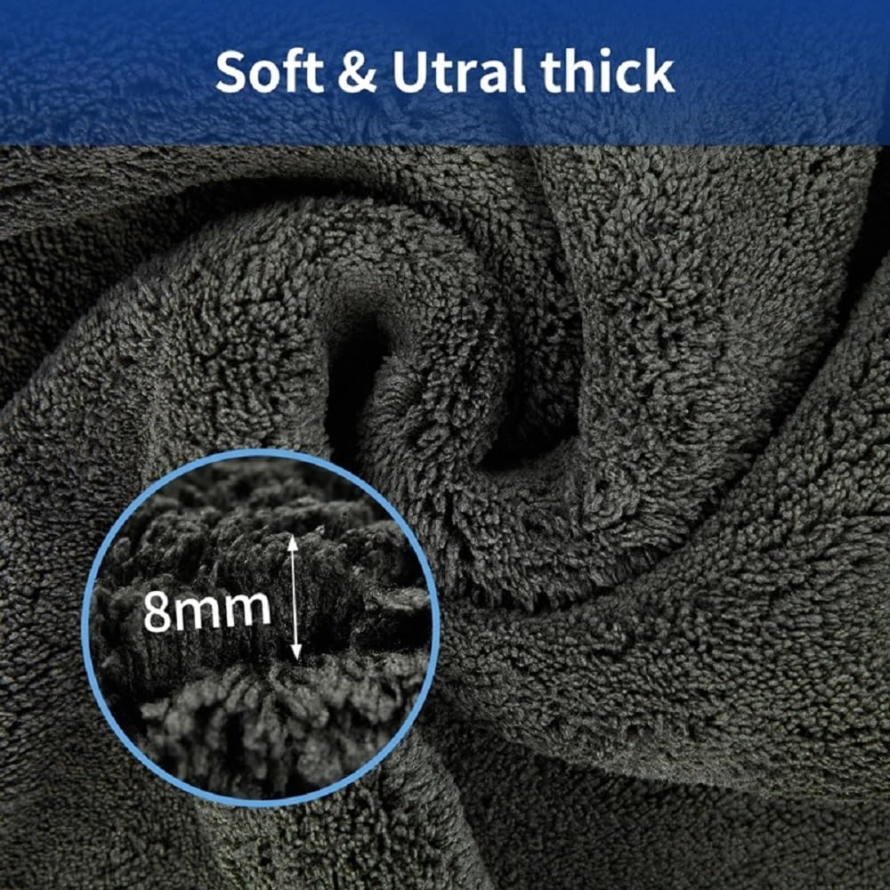Auto Hub Microfiber Cloth 250 Gsm | Ultra Soft- Edgless & Dual Sided Microfiber Cloth Lint & Streakfree Car Cleaning Cloth - Grey (Pack Of 1)