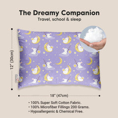 Personalized Pillow For Kids, Super Soft Cotton Kids Cushion - 12 X 18 Inches | Custom Name, For 5 Years Old Kids, Adorable Prints | For Head, Neck Support Baby Pillow - Pillow 05