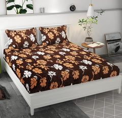 Winter Warm Double Bedsheet For King Size With 2 Pillow Covers | Size 72x78x9 Inches, Brown - Warm Bedsheet For Winter | Ideal Gift For Friends, Family & Relatives