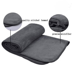 Showstopper Super Soft Microfiber Hand Towels 1200 Gsm | Ultra Absorbent, Lint-Free, Scratch-Free, Quick-Dry, Gym & Workout Towels - Set Of 6 (Grey)