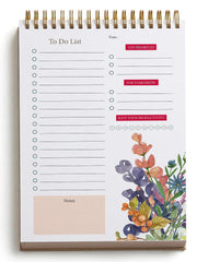 To Do List Notepad, Daily Planner Notepad Undated 54 Sheets/Tear Off, Planning (Floral) Pack Of 1