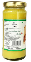 Natural A2 Certified Sahiwal Desi Cow Ghee By Birdie Superfoods | Rich In Nutrients Flavor Healthy Desi Ghee | 500ml (250ml * 2) 16.9 Ounce | Glass Bottle