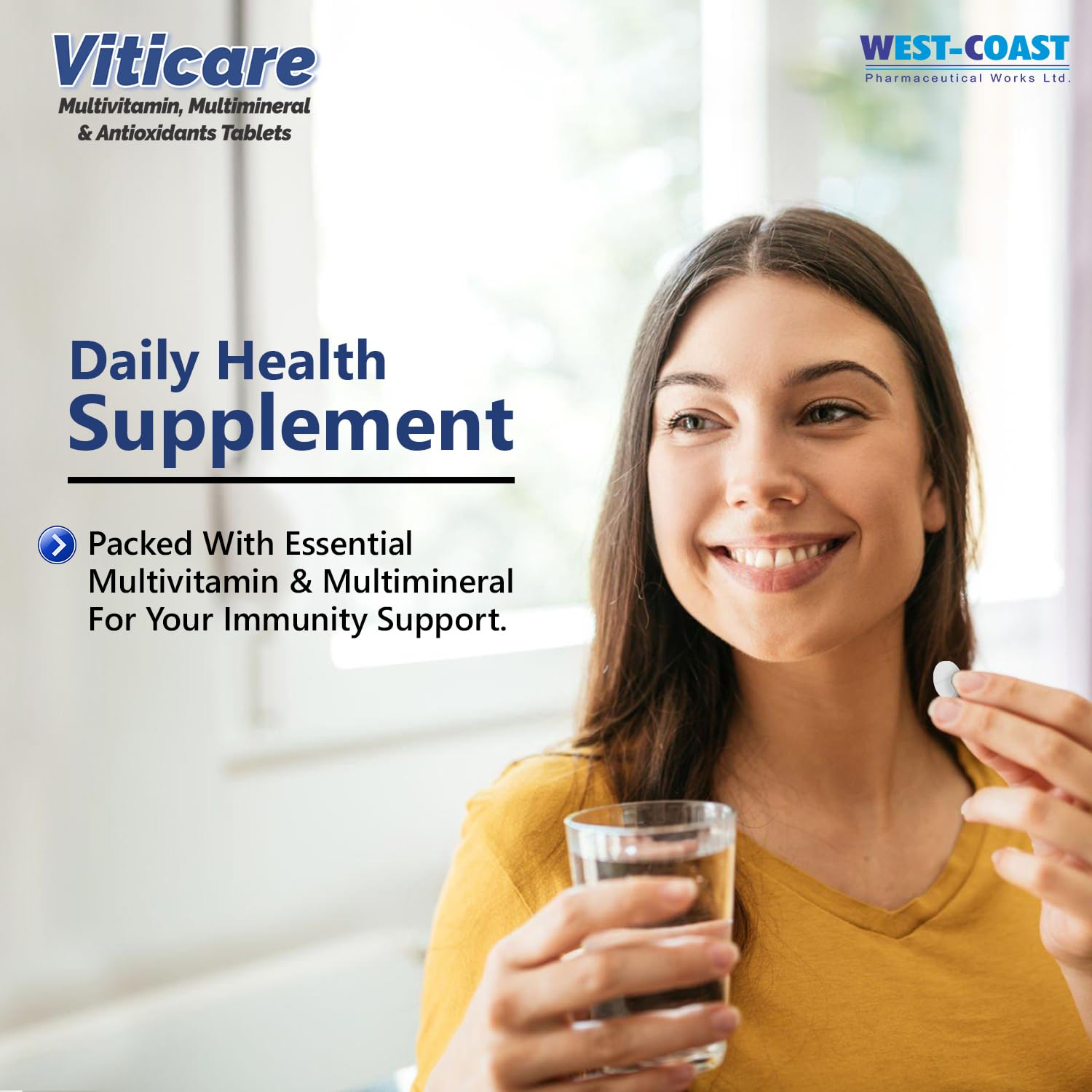 Westcoast Viticare Multivitamin, Multimineral & Antioxidants, 24 Key Nutrients To Match Up Daily Nutritional Requirement , Grape Seed Extract | 30 Tablets , 50gm 0.1lbs