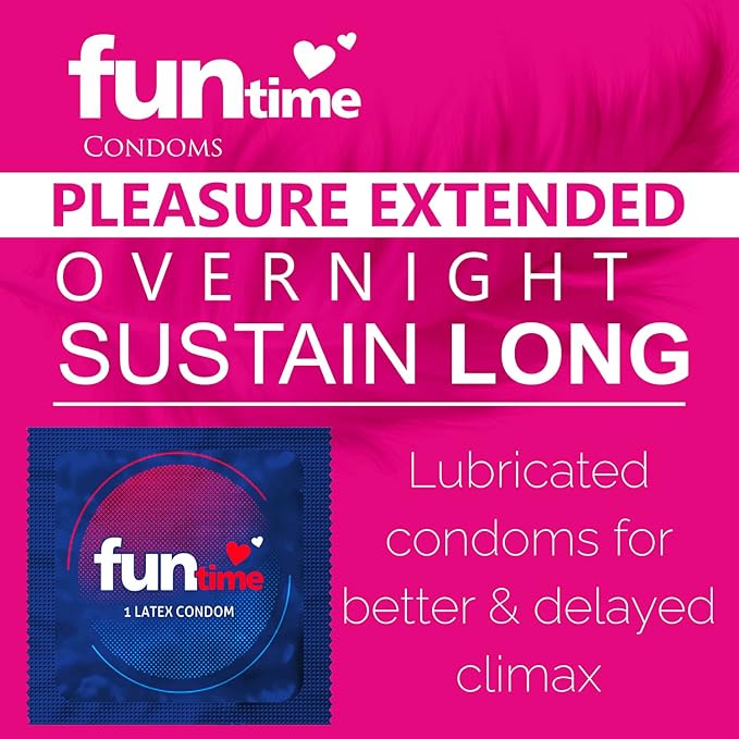 Fun Time Climax Control Condoms | Dotted, Long-lasting Pleasure | Pack Of 3 (10 Counts Each)