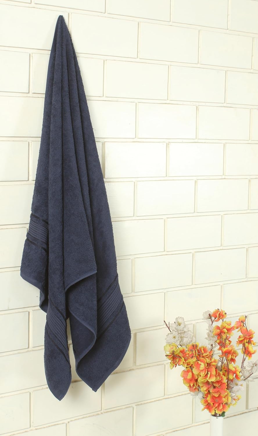Fash Home Towel 400 Gsm | Ultra Soft, Highly Absorbent, Quick Dry, Plush & Durable Cotton Bath Towel (Navy Blue)
