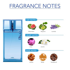 Men Blu Eau De Parfum 90ml 3 Fl.oz. Citrus Perfume |  Long Lasting Fragrance & Perfect Gift For Husband