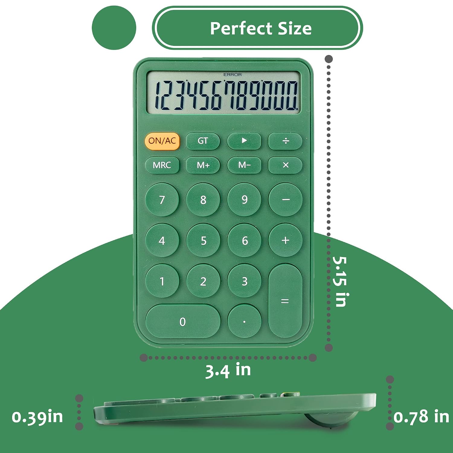 Vewingl Standard Calculator 12 Digit, Desktop Large Display & Buttons, Calculator With Large LCD Display For Office, School, Home & Business Use, Automatic Sleep, With Battery