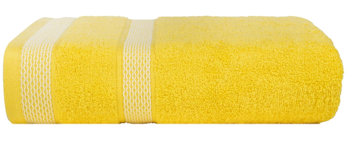 Casa Copenhagen Egyptian Cotton Waffle Large Size Bath Towel 500 Gsm (Yellow)