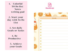 A5 Notes/To Do List Notepad, Beautiful Checklist Pad, Tear-Off Sheets (Lemon) Pack Of 1