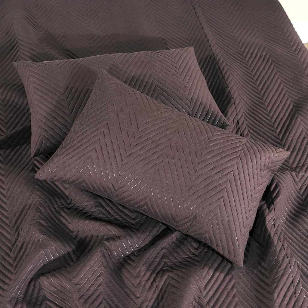 Solid Bedsheet For Double Bed With 2 Pillow Covers | Size - 90 X 100 Inches, Coffee | Light Weight, Suitable For All Seasons & Easy To Wash