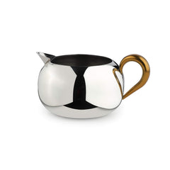 Designer Stainless Steel Milk Pot, Silver & Gold - Aladdin Series | Gloss Mirror Creamer Jug - Premium Serve Ware, Dinnerware & Tableware