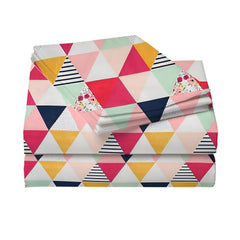 Printed King Size Bedsheet With 2 Matching Pillow Covers - 90 X 90 Inches, Multicolor | Durable & Long-Lasting | Naturally Soft, Breathable, & Skin-Friendly
