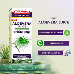 Baidyanath Asli Ayurved Aloe Vera Juice With Pulp, All Natural Tonic For Immunity, Better Digestion & Glowing Skin | 1000ml 2.2lbs