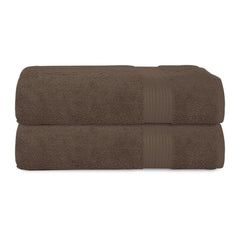 House Of Terry 100% Cotton Bath Towel 1000 Gsm | Quick Dry, Soft & Absorbent, Fade-Resistant, Skin-Friendly, For Men & Women Towel (Brown) - Pack Of 2