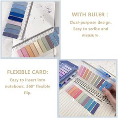 Sticky Tabs Transparent Sticky Notes, Multifunctional Tab, Book Notes, Self-Stick Notes - 6 Pcs