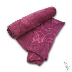 Nive Home Linens Microfiber Bath Towel 800 Gsm | Self Design, Ultra Soft, Super Absorbent, Quick Dry (Dark Plum & Baby Pink)- Pack Of 2