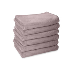 Housse Premium Microfiber Face Towel 900 Gsm | Korean Beauty Ultra Absorbent, Odour-Free, Quick Dry Face Towel (Pack Of 6) - Purple