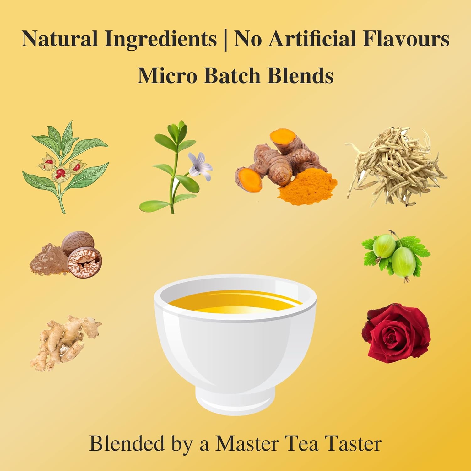 San-Cha Ayurvedic Ginseng Tea - 25 Pyramid Tea Bags | Enhance Energy, Blended With Rich Antioxidant - Zero Caffeine | Pure Herb & Spice Blend