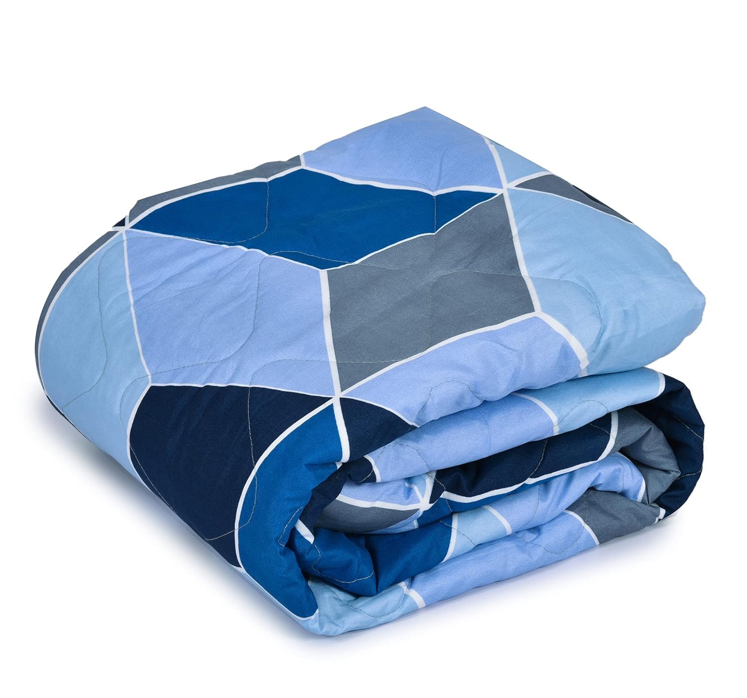 King Size Comforter With 1 King Size Flat Bedsheet & 2 Pillow Cover - (90x100 Inch) Blue | Perfect Gifts Set Wedding, Anniversary - 4 Pcs Bedding Set