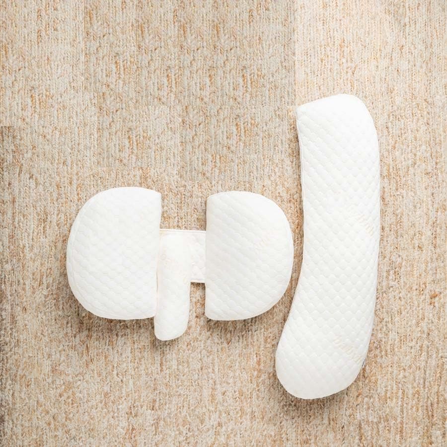 Necxy Multifunctional H-Shaped Pregnancy Pillow, White Color | Maternity Pillow, For Pregnant Women For Belly Stomach & Hip Pain, Body Support Pillow With Washable Cover - Set Of 4
