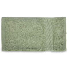 Divine Overseas Cotton Yarn Soft Extra Absorbent & Durable Gsm 1200 Face Towel Set (Sage Green) - Pack Of 6