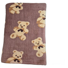 Microfiber Teddy Printed Bath Towel 400 Gsm | Absorbent Super Soft & Comfortable Quick Drying Bathing Towel (Brown)